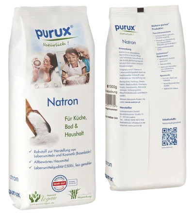 Natron Pulver 5kg + 1kg Bonus, Lebensmittelqualität nachhaltig verpackt, Back Soda