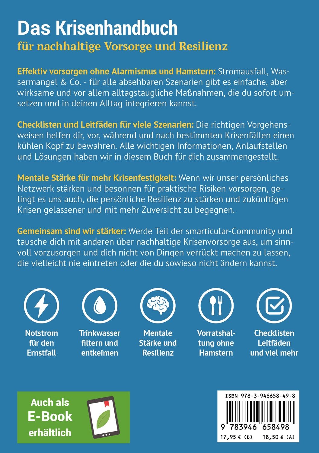 Krisenhandbuch, Nachhaltige Vorsorge, Notstrom, Trinkwasser, Resilienz