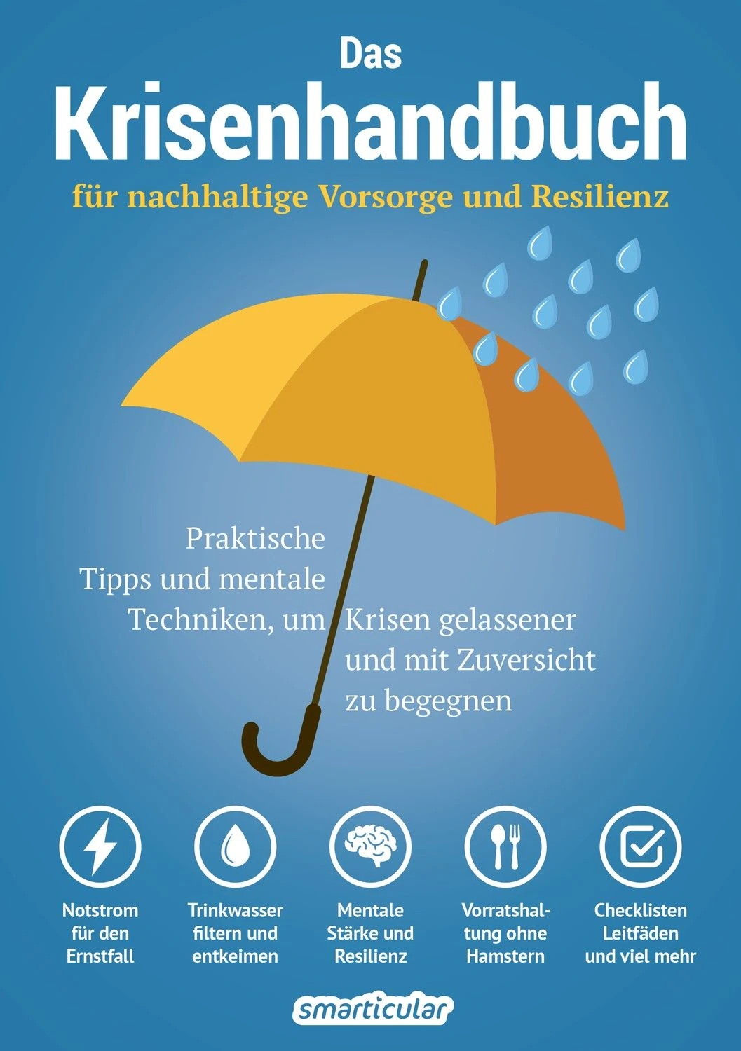 Regenschirm, Regen, Blauer Hintergrund, Symbolik, Checkliste