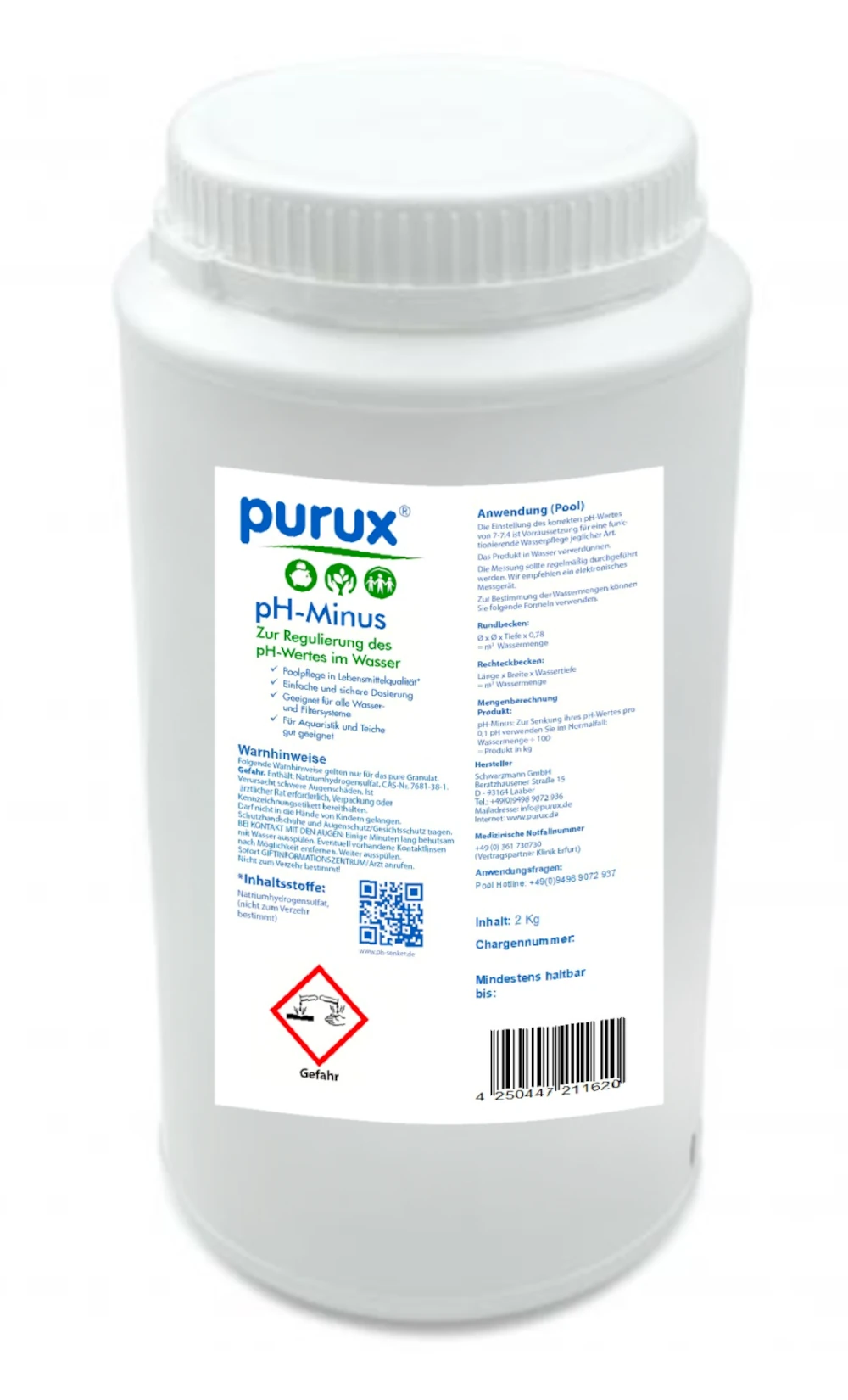 pH-Minus, Wasserpflege, Poolpflege, Fertigprodukt, 2 kg