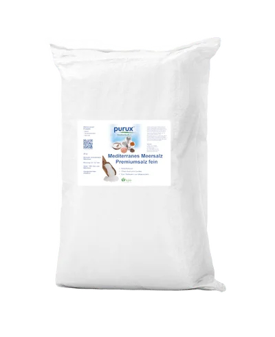 25 Kg Sack Mediterranes Meersalz Premiumsalz fein Mineralsalz Speisesalz ohne Rieselhilfe