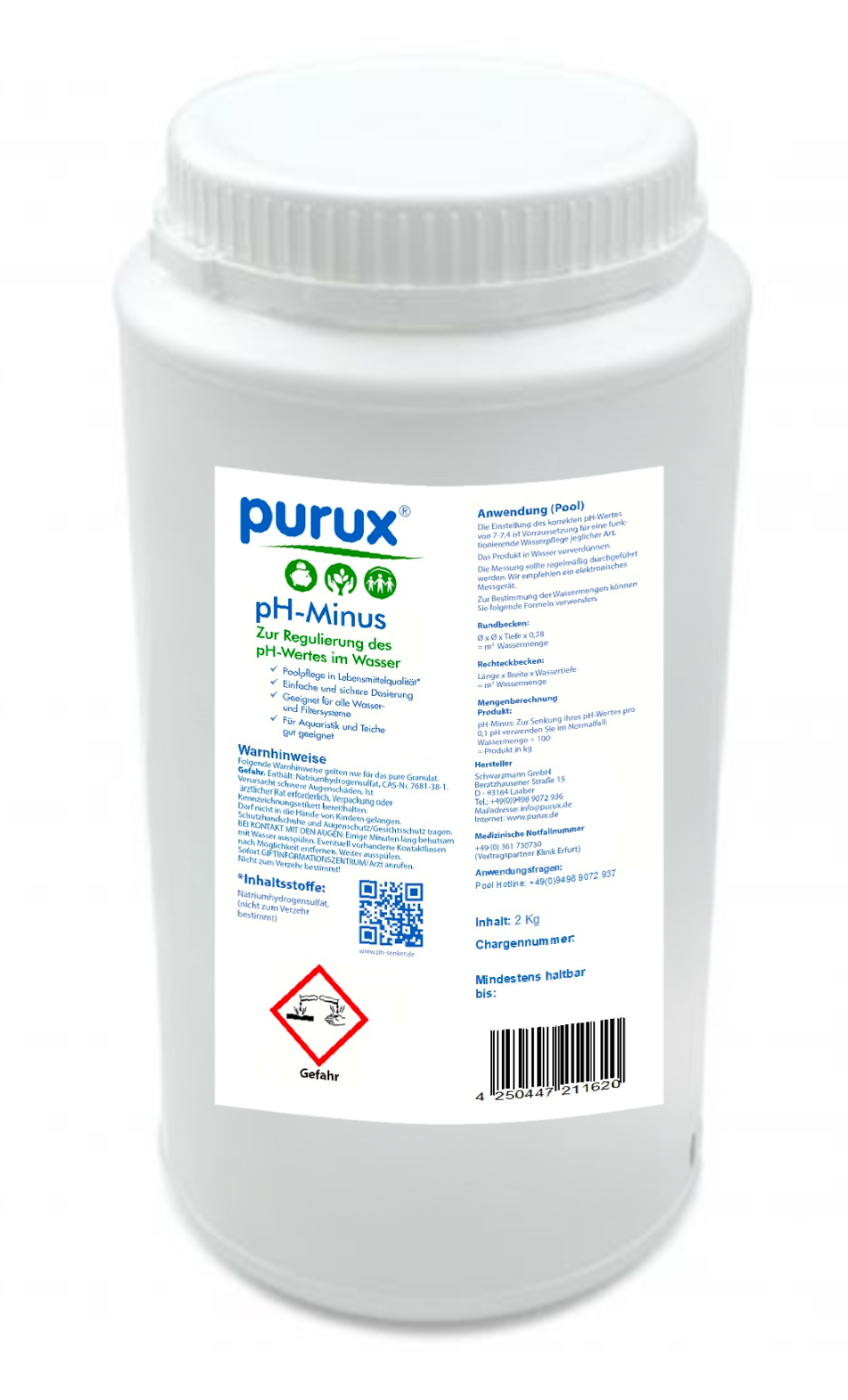 pH-Minus, Wasserpflege, Poolpflege, Fertigprodukt, 2 kg