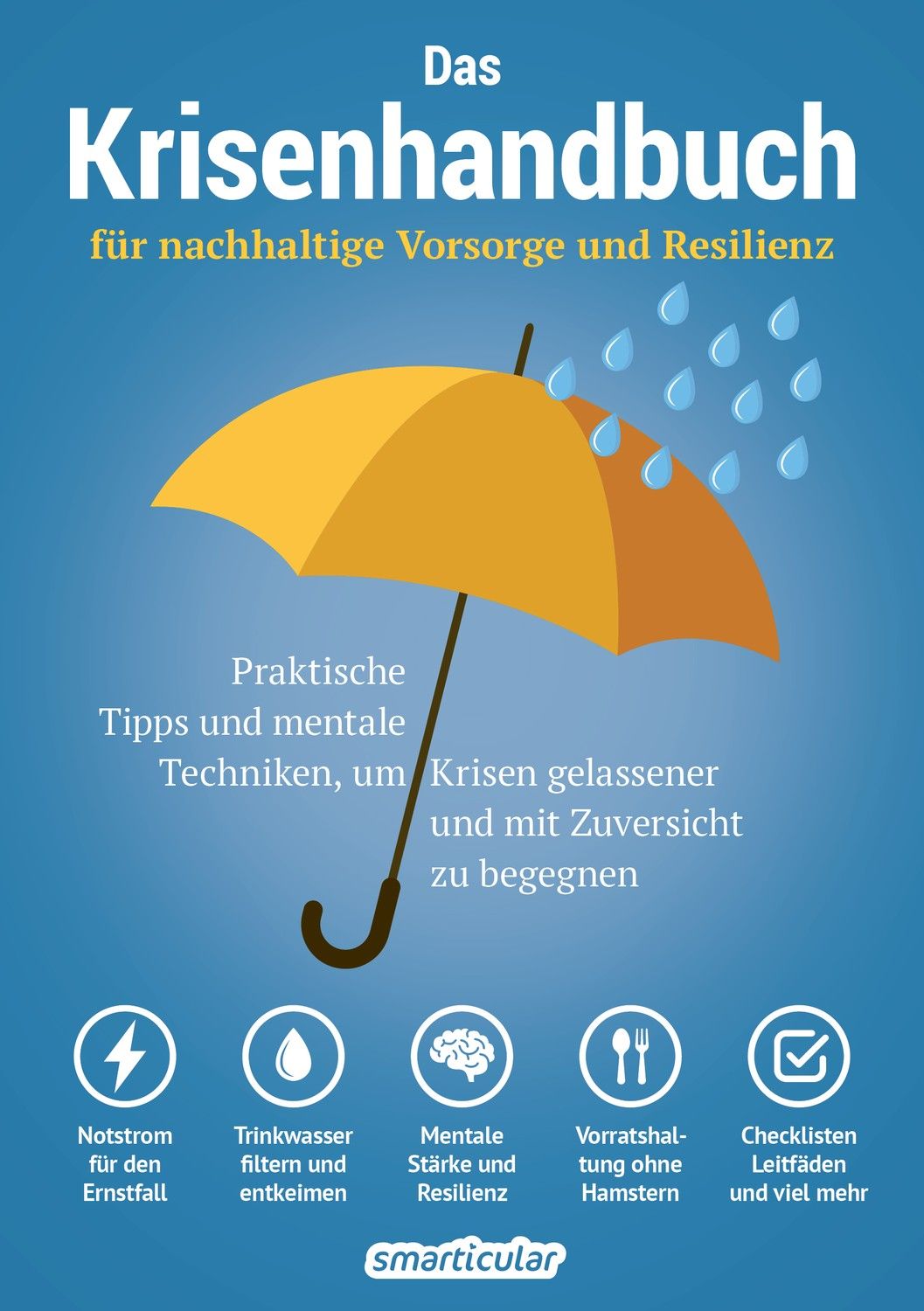 Regenschirm, Regen, Blauer Hintergrund, Symbolik, Checkliste