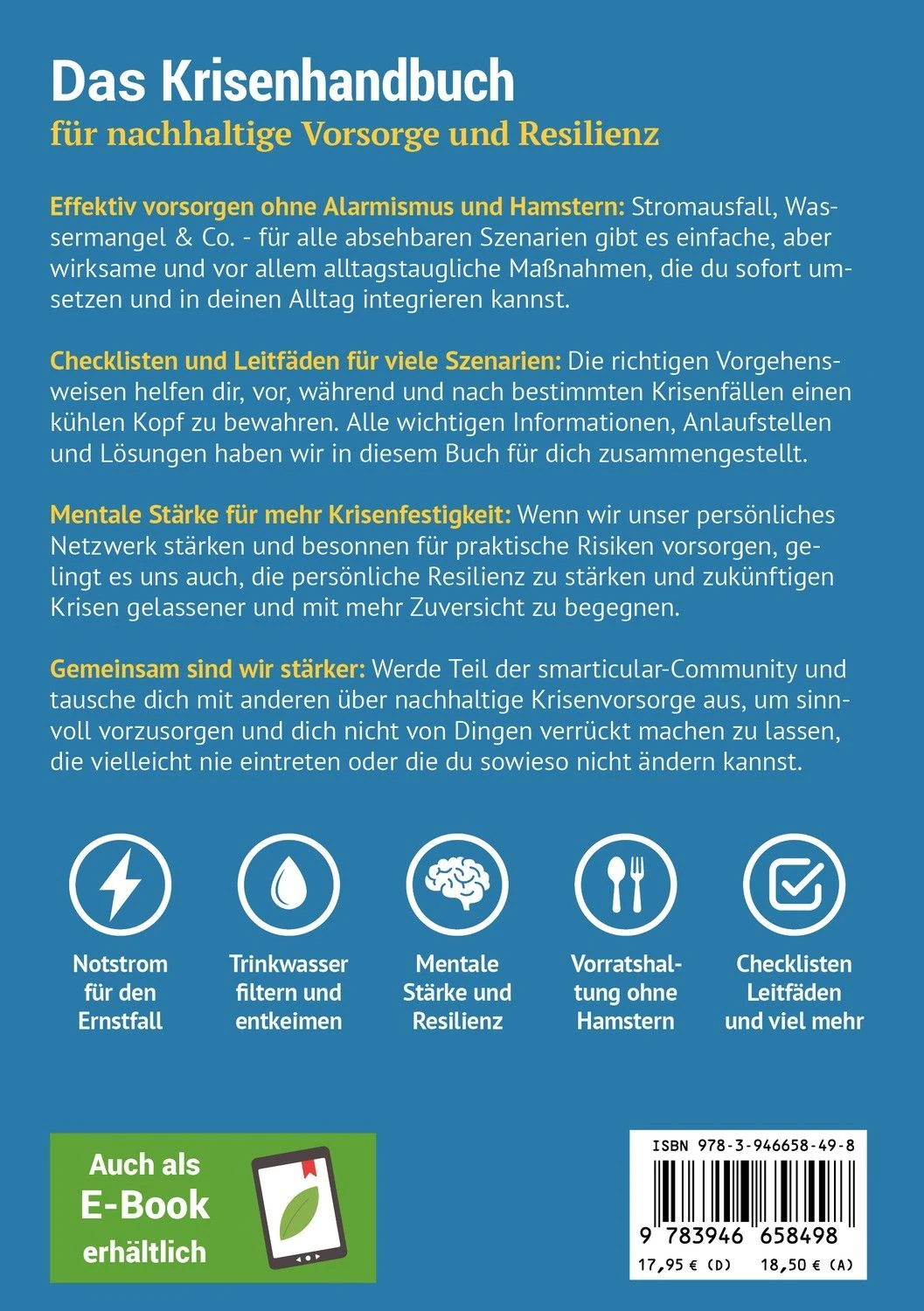 Krisenhandbuch, Nachhaltige Vorsorge, Notstrom, Trinkwasser, Resilienz