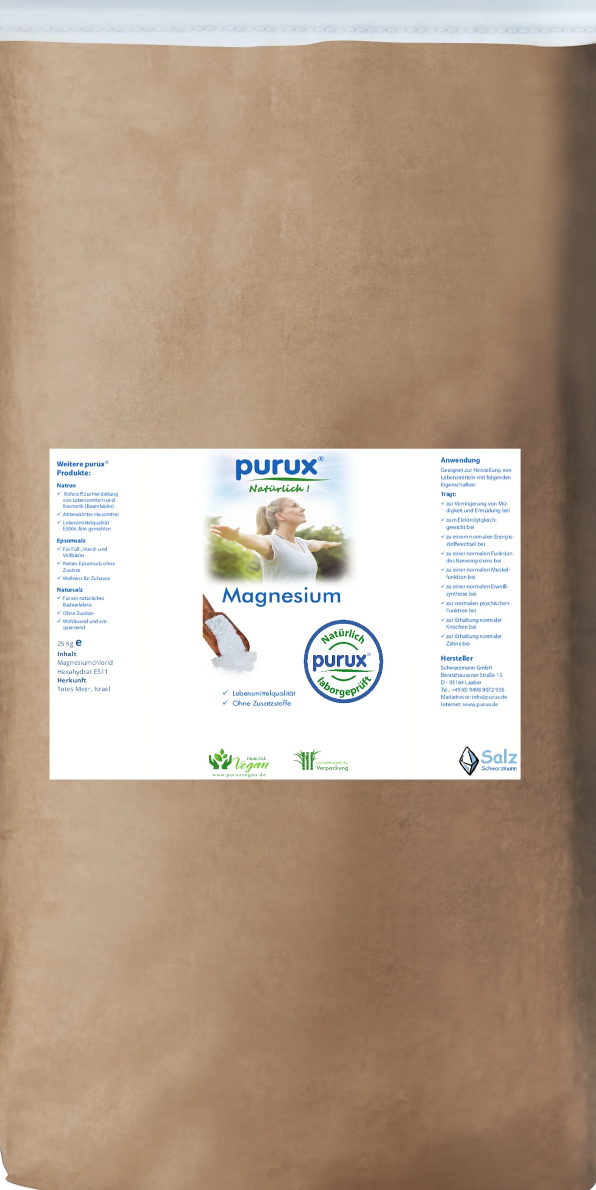 Magnesiumchlorid 25 kg Food MgCl2  E511 Magnesium Lebensmittel
